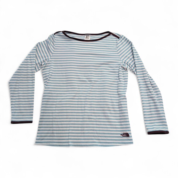 The North Face Tops - The North Face Women's Striped‎ Vapor-Wick Long Sleeve Tee L